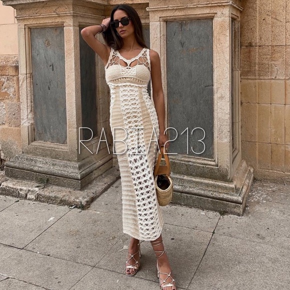 Zara Dresses Zara Crochet Knit Dress Limited Edition Poshmark